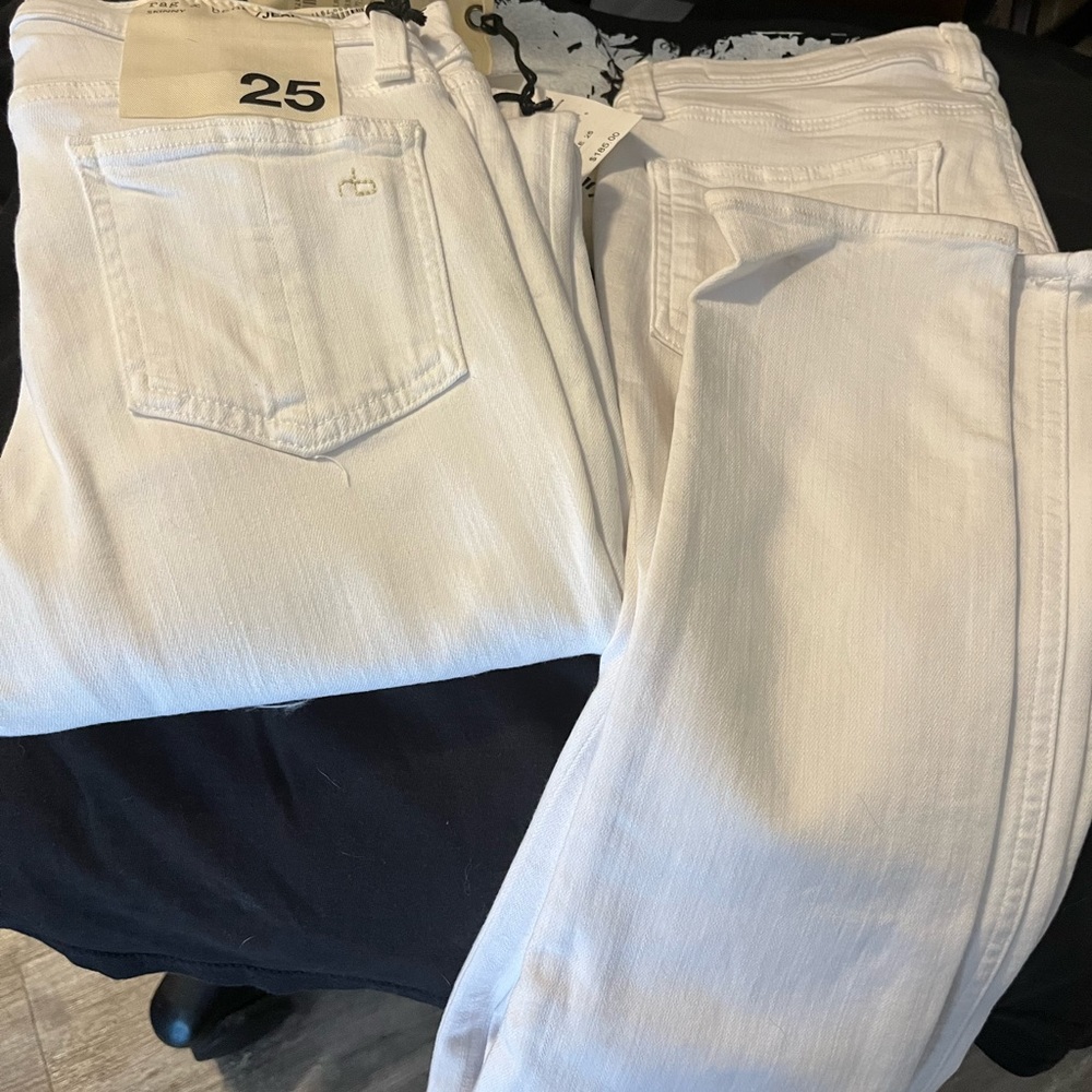 NWT Womens Rag & Bone White Denim Skinny Jeans sz 25 - Picture 11 of 12